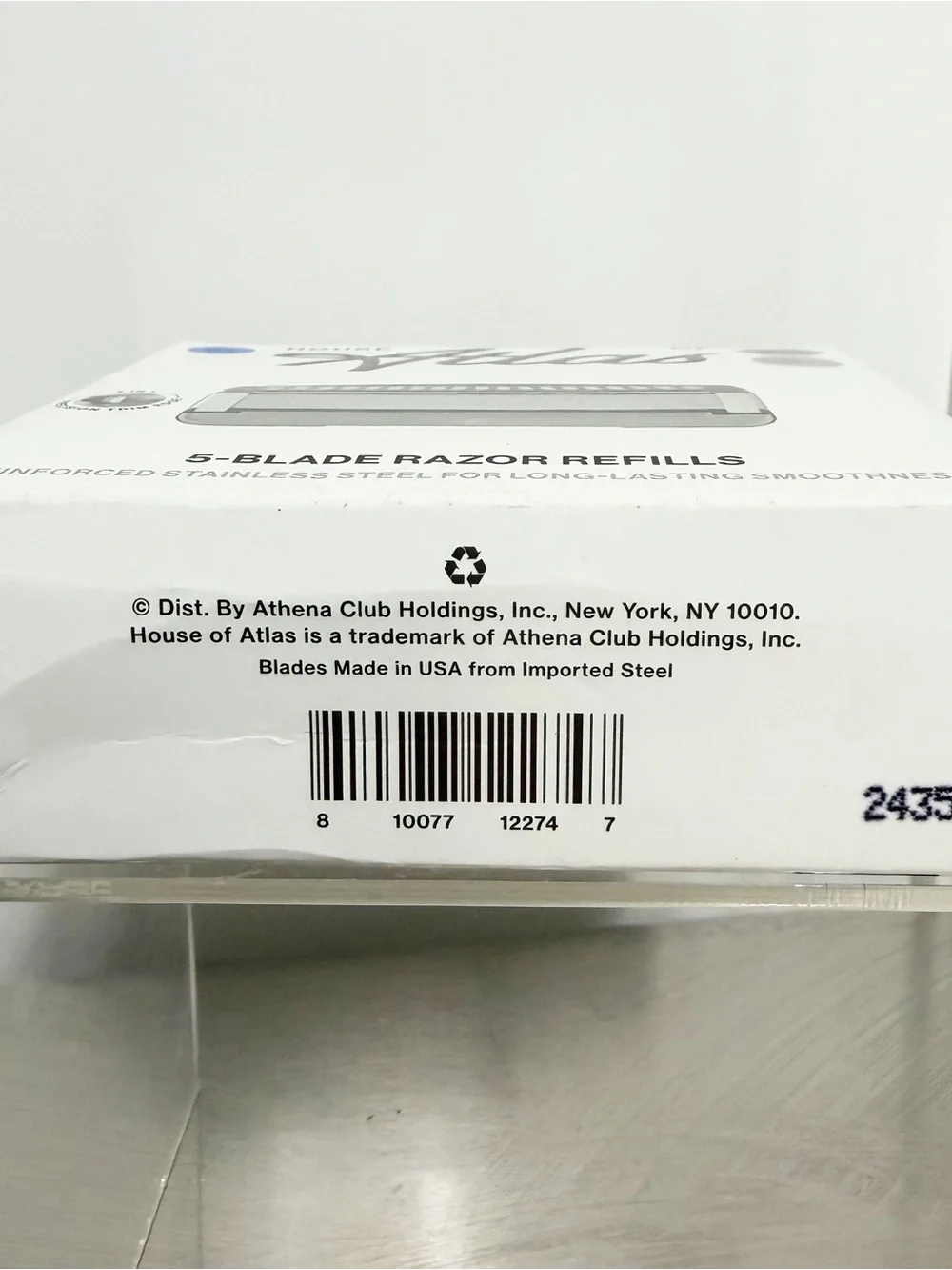 8 Count ~ House of Atlas 5 Blade Razor Refills Stainless Steel ~ New in Box